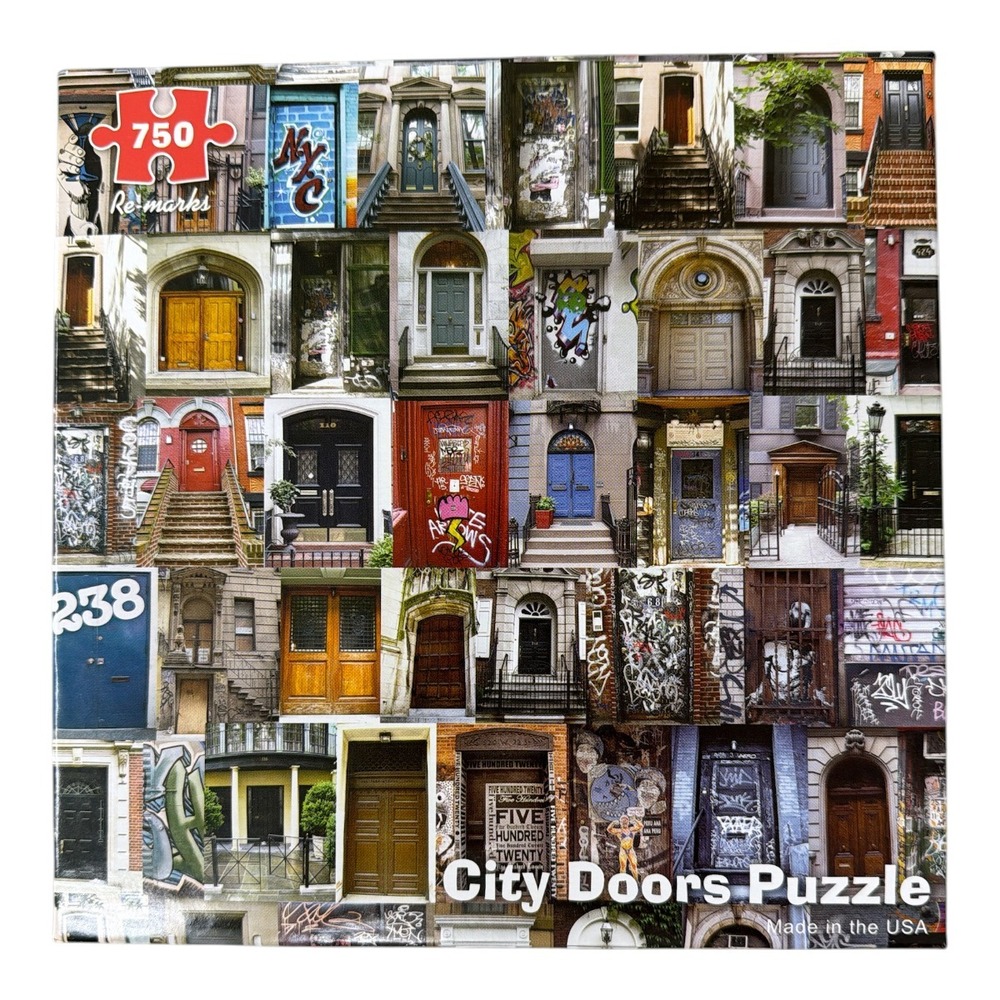 City Doors 750 Piece Jigsaw Puzzle‎ 18x24 Mini Poster USA by Re-marks